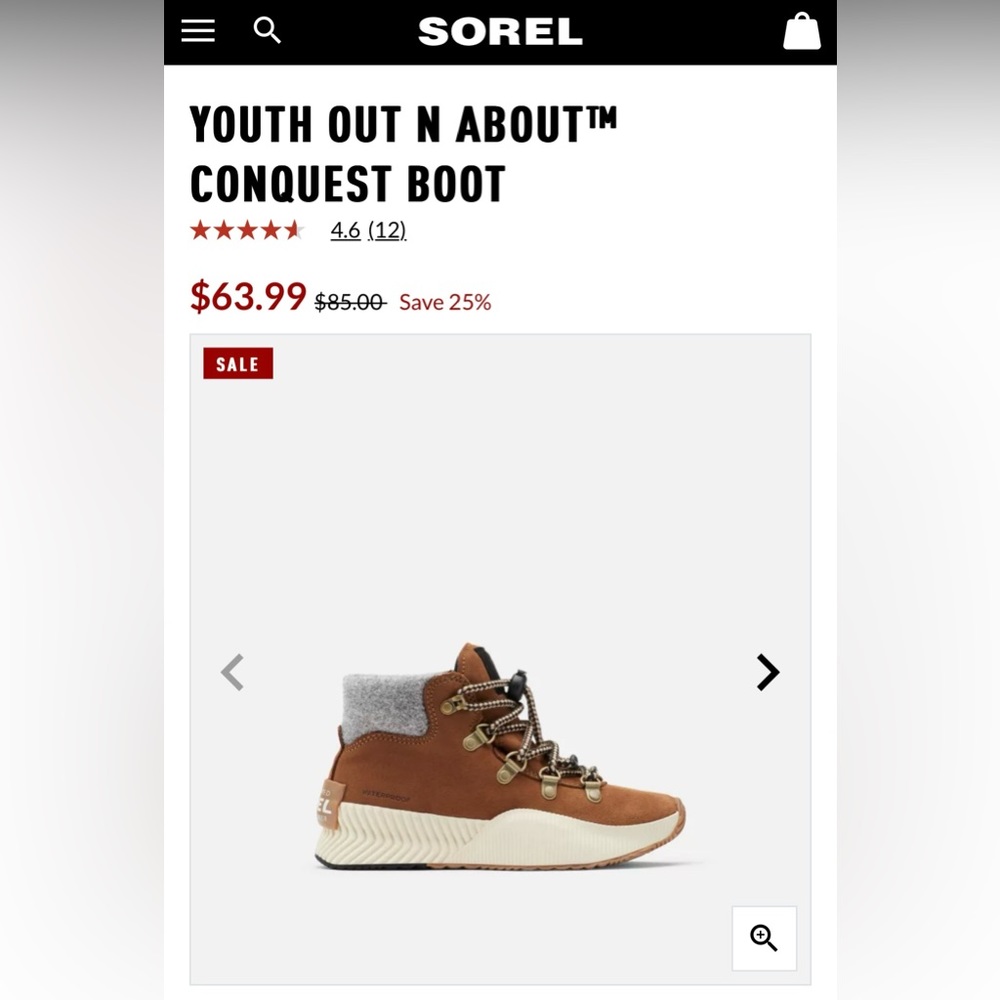 Youth size 5 Out n About conquest boot